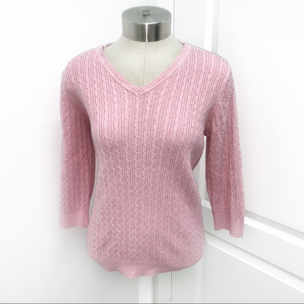 Karen Scott Pettite V-Neck Sweater